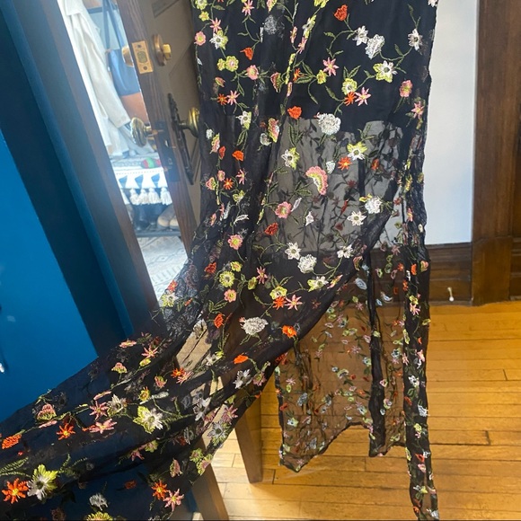 Threadsence Sheer Floral Maxi Dress Romper - Picture 5 of 5